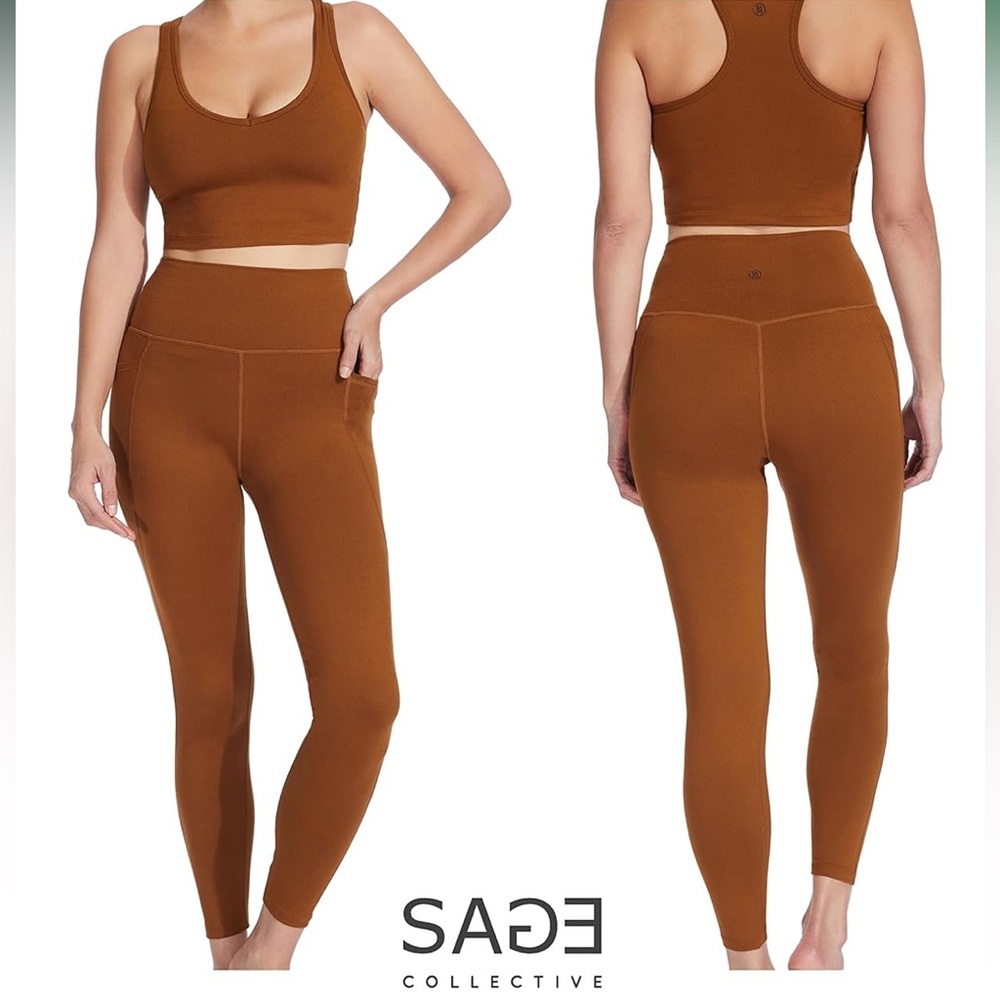 Sage Collective | Brown Bralette & Leggings set